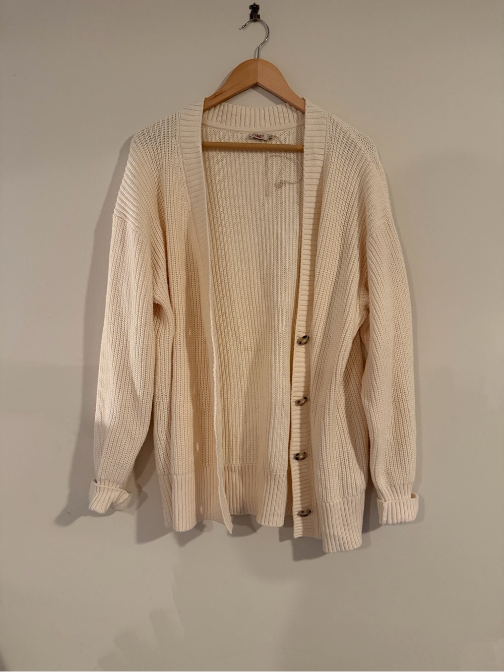Faherty Cream Ribbed Knit Sweater - Picture 3 of 6
